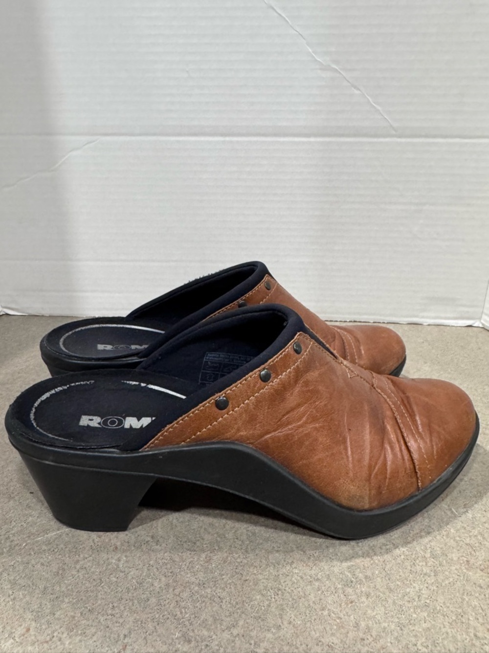 Romika Mokassetta 271 By Josef Seibel Brown Leather Mules EU 39 (US 8-8.5)